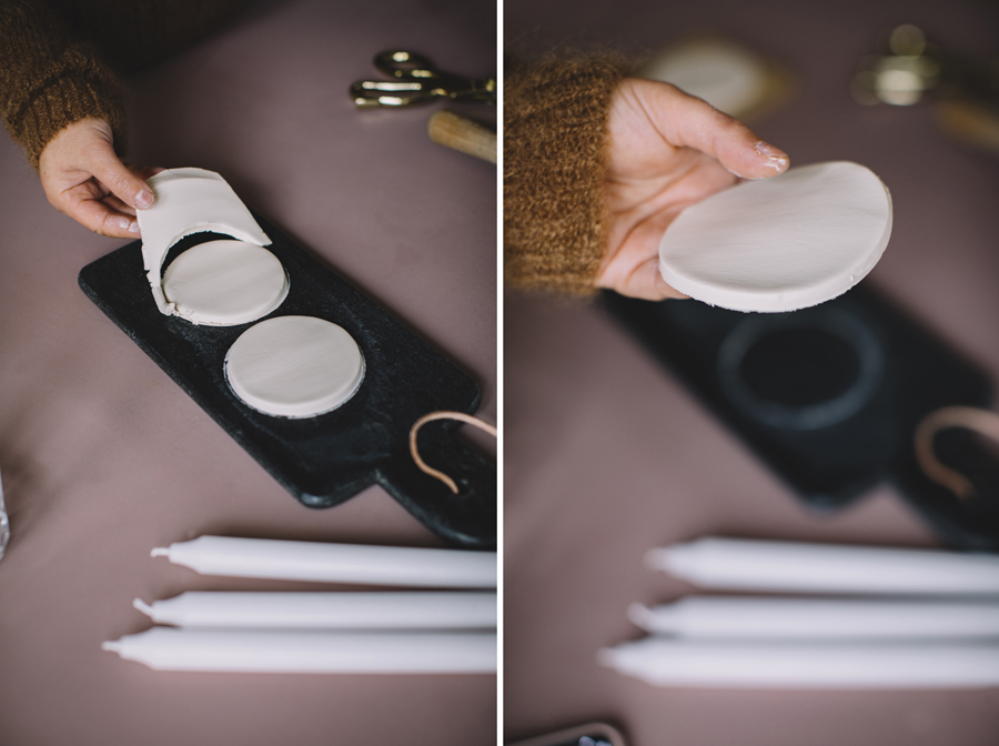 DIY déco : fabriquer un bougeoir en pâte autodurcissante - Marie Claire